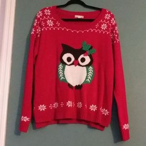 Its Our Time Juniors Red Ugly Christmas Sweater